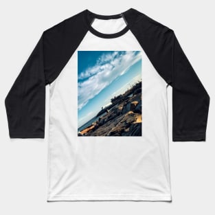 Sea Sky Nature Landscape Summer Travel Italian Beach Baseball T-Shirt